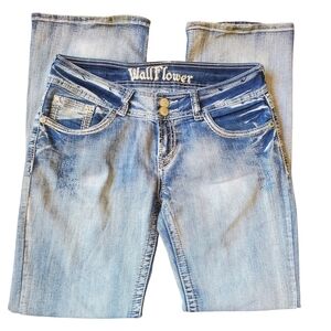 Wallflower The Luscious Curvy Fit Jeans Embroidered Pockets Size 11 Long Bootcut